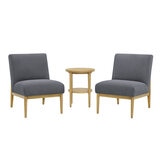 Thomasville 3 Piece Fabric Chair And Accent Table Set