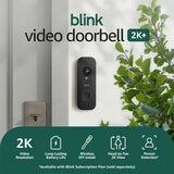 Blink 2K+ Video Doorbell And Mini Camera With Outdoor Adaptor Black Set B0H2XCV2FJ