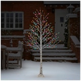 Faux Birch Tree with LED Lights 2.28m