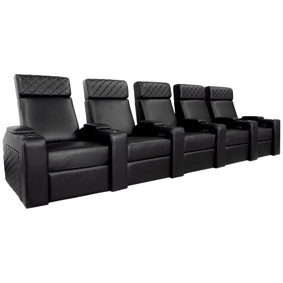 Valencia Home Theatre Zurich Edition 5 Seater Black