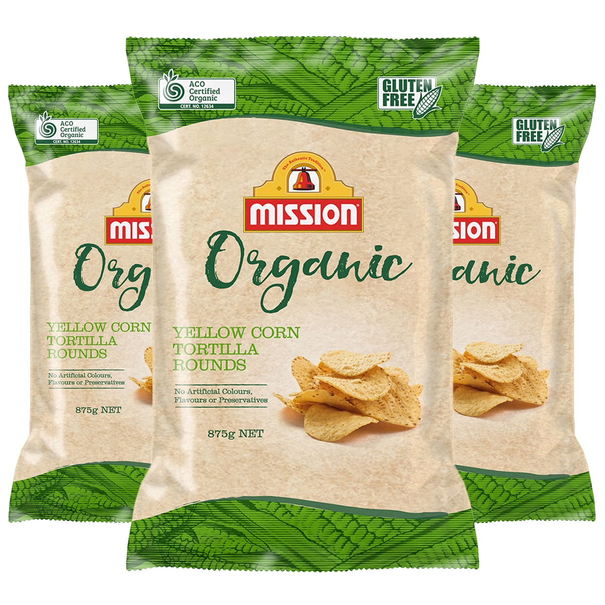 Mission Organic Tortilla Rounds 875g