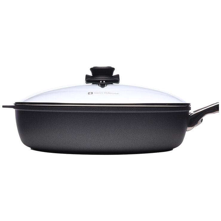 Swiss Diamond Deep Saute Pan with Glass Vented Lid 32cm Costco Australia