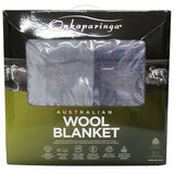 Onkaparinga Australian Wool Blanket Queen Grey Natural