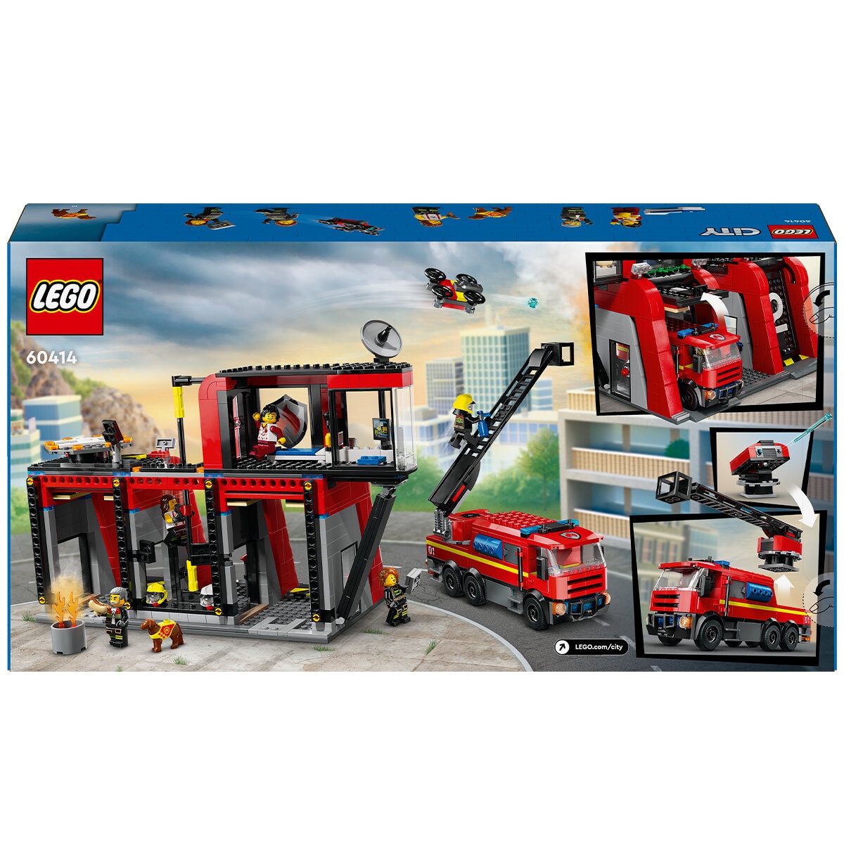 LEGO fire station with fire truck city 6041