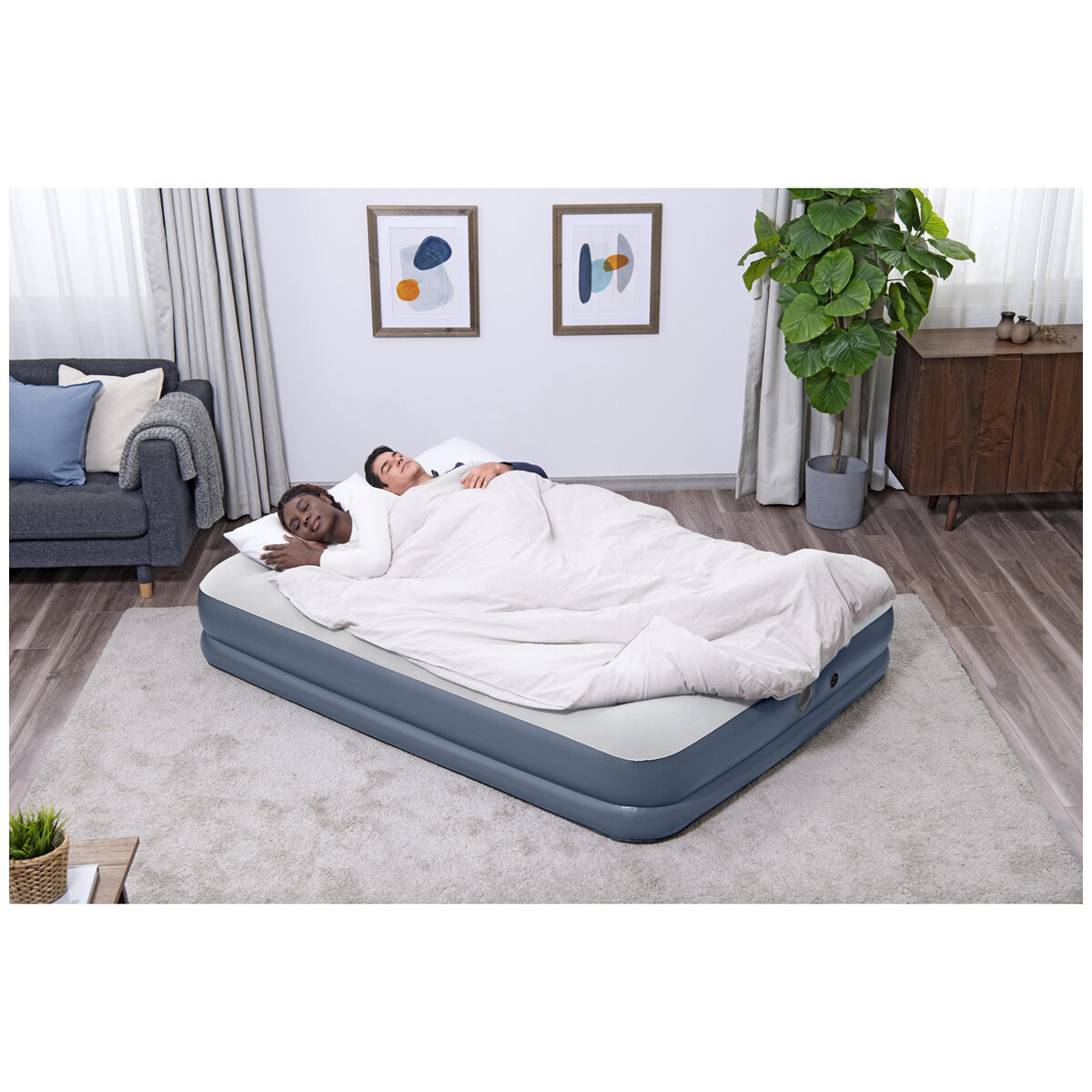 Bestway Tritech Air Mattress Queen Built-in Rechargeable Pump