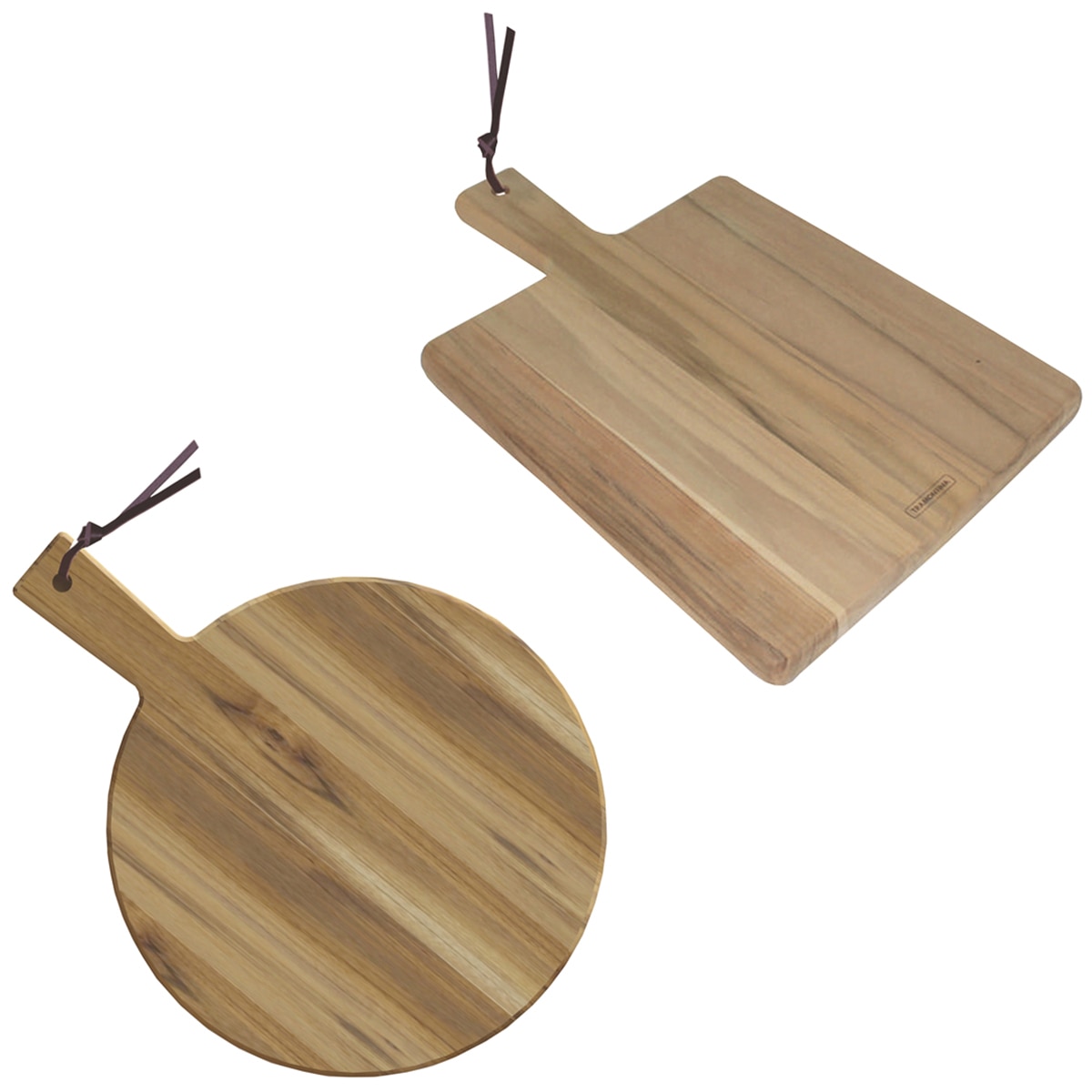 Tramontina Wooden Serving Boards with Handles- Round & Square