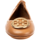 Tory Burch Minnie Travel Logo Ballerina Flats - Tan Gold