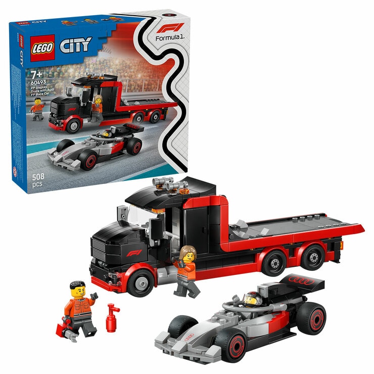 LEGO City F1 Display Truck with Audi F1 Race Car Toy 60493