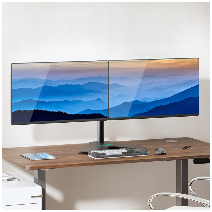 mbeat Activiva Dual-Screen Articulating Monitor Arm with Free-Standing Desktop Base ACA-BMA-DFS01K