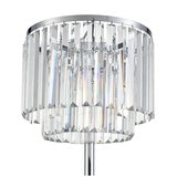 Bridgeport Designs Dual Level Clear Hanging Crystal Table Lamp