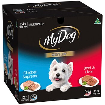 My Dog Meaty Loaf Chicken Supreme and Beef & Liver 2 x 24 pk