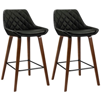 Artiss Ezio Black Barstools 2 Piece