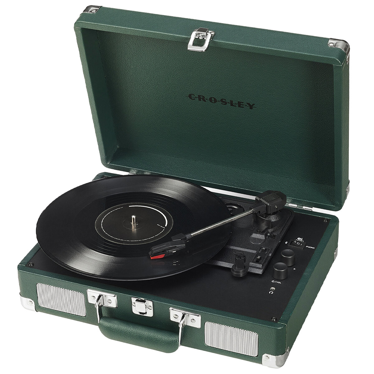Crosley Cruiser Bluetooth Portable Turntable Dark Emerald CRIW8005F-EM4 Crosley Cruiser Bluetooth Portable Turntable Dark Emerald CRIW8005F-EM4