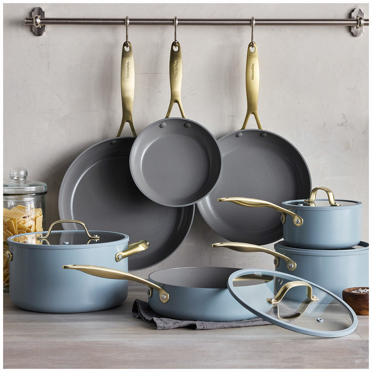 Greenpan Jewel Ceramic Cookware Set 7 Piece Greenpan Jewel Ceramic Cookware Set 7 Piece