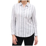 Jachs Women's Linen Shirt - White/Grey