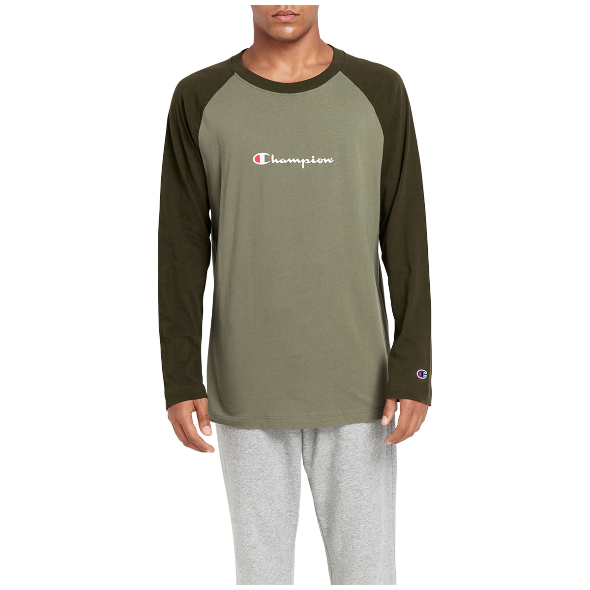 Champion Men's Long Sleeve Tee Khaki Costco Australia