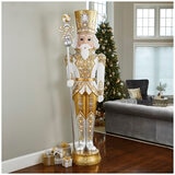 Christmas Grand Caucasian Nutcracker with LED Lights and Music 2.4m