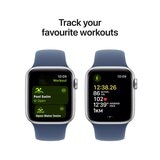Apple Watch SE GPS 40mm Silver Aluminium Case With Denim Sport Band M/L