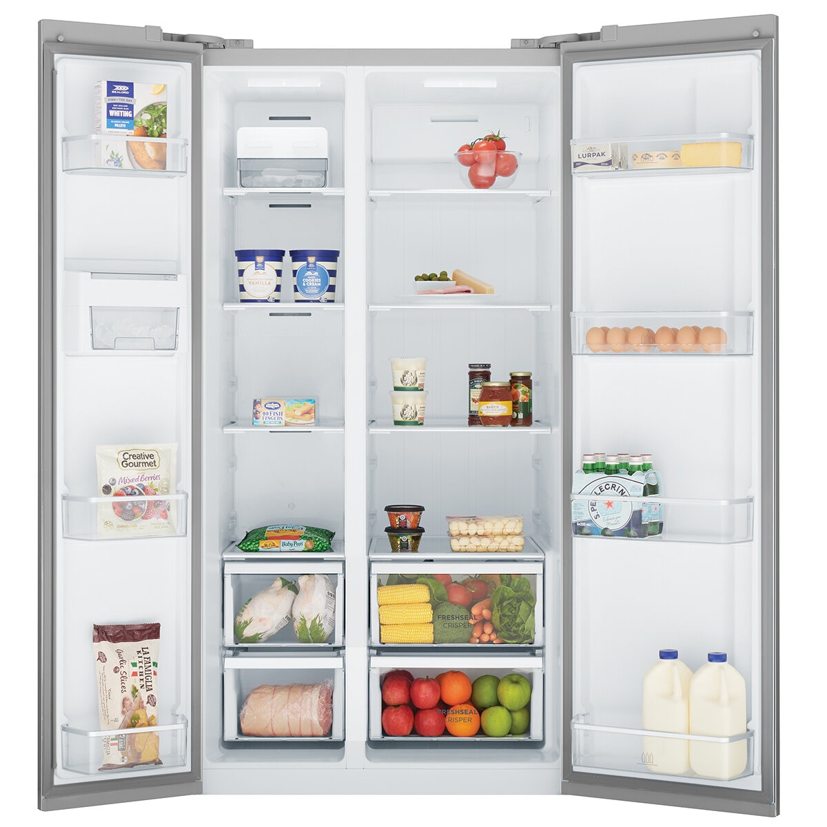 Westinghouse 624L Side by Side Fridge Silver WSE6630SA