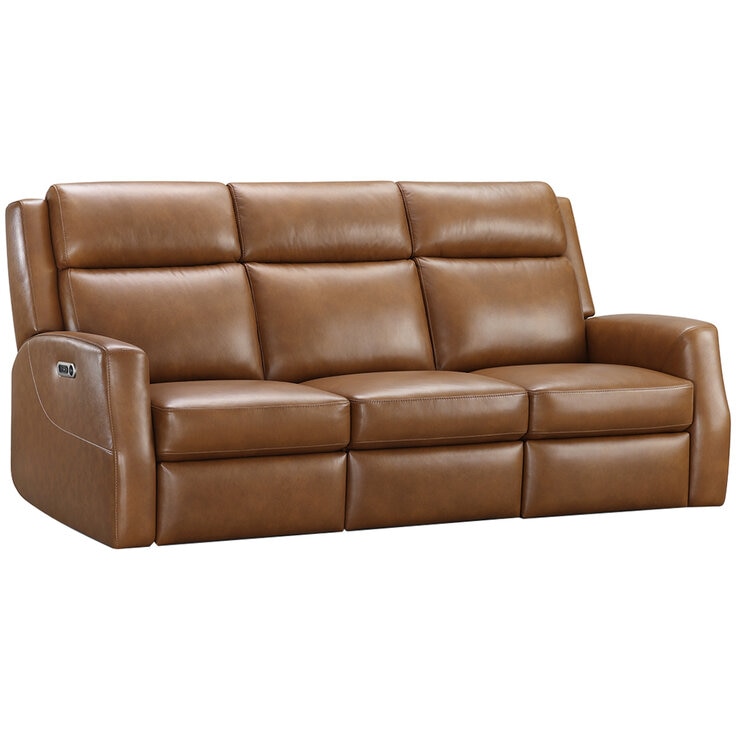 Simon Li Leather Power Reclining Sofa