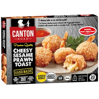 Canton Road Cheesy Sesame Prawn Toast 20 Pieces 860g