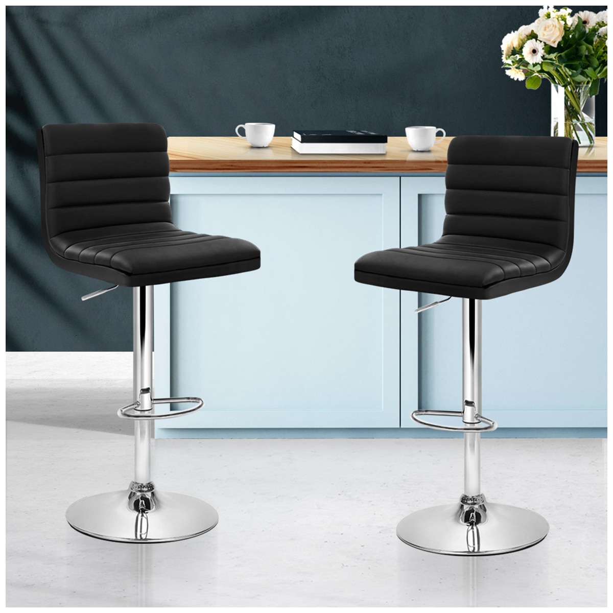 Artiss Black Arne Barstool 2 Pack