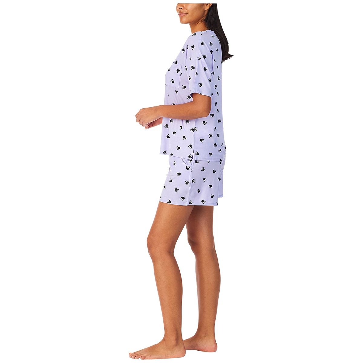 Mickey & Minnie Women's Pyjama Set 2 Piece - Purple