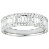 18KT White Gold 0.96ctw Baguette Cut Diamond Ring