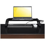 Seville Classics airLIFT Tempered Glass Monitor Riser Black