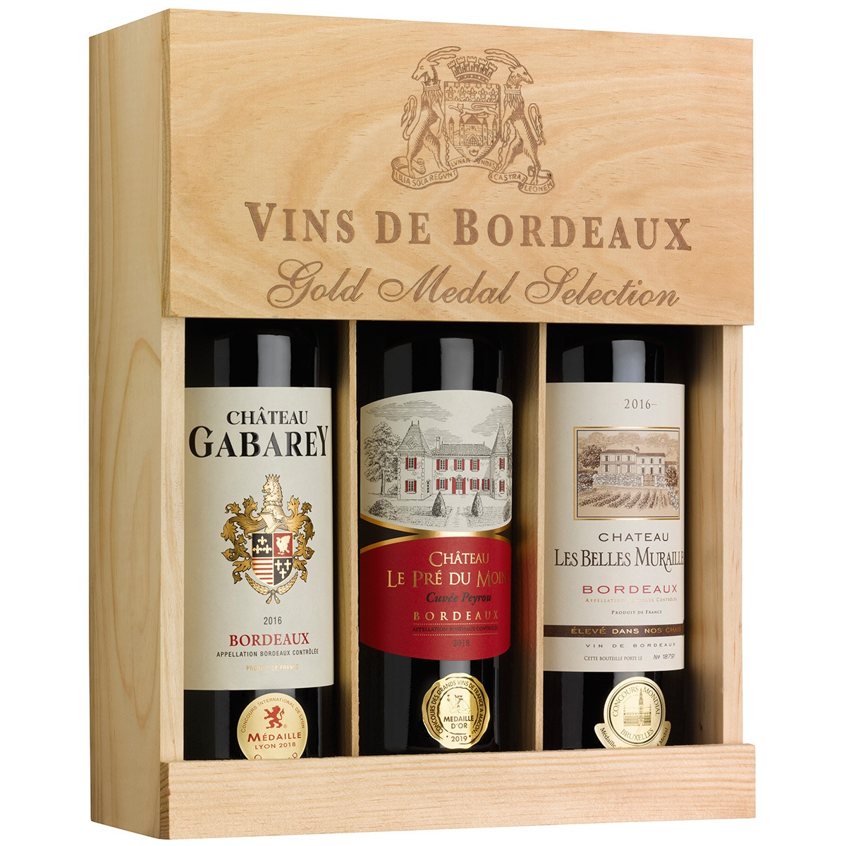 Vins de Bordeaux Gold Medal Selection Gift Box 3 x 750ml