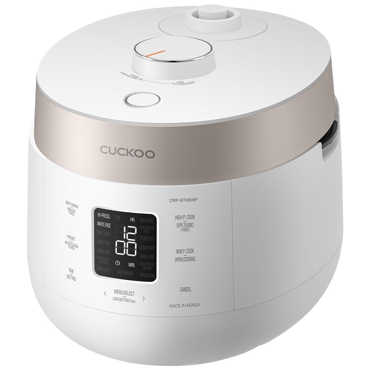 Cuckoo 6 Cup HP Twin Pressure Rice Cooker CRP-ST0609F