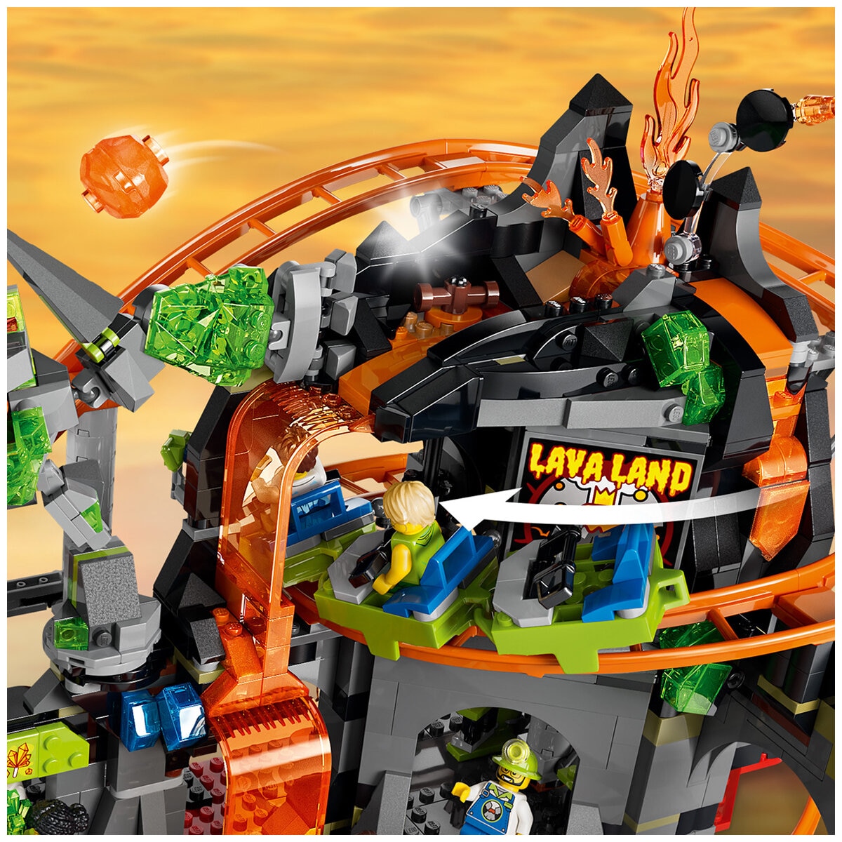 LEGO City Lava Land Roller Coaster Park Building Set 60501 LEGO City Lava Land Roller Coaster Park Building Set 60501