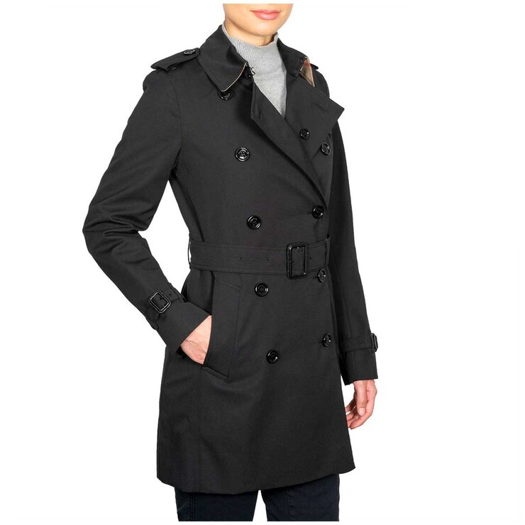 Burberry Harbourne Trench Coat Black