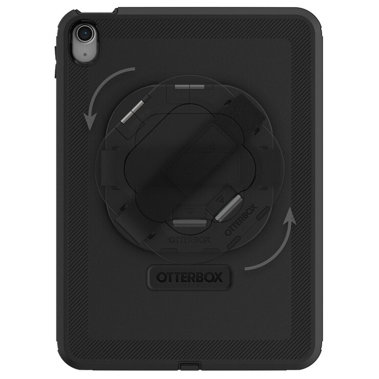 OtterBox Defender Apple iPad 10th Gen Case with Kickstand, Screen Protection and Strap ProPack Black 77-90431