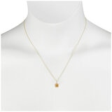 14KT Yellow Gold 0.15ctw Diamond and Yellow Sapphire Pendant