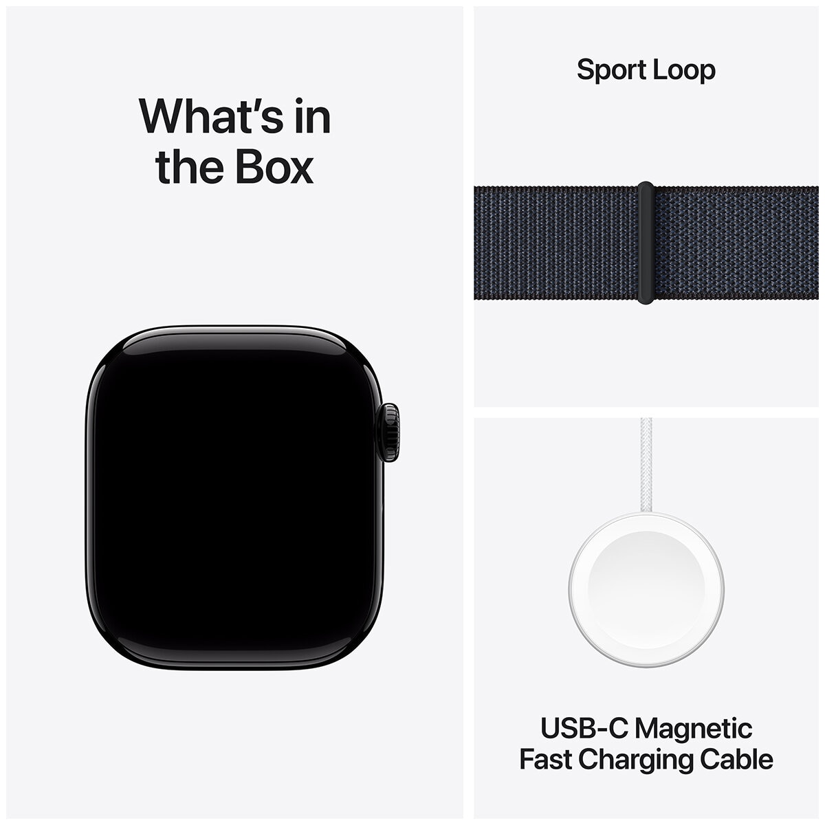 Apple Watch Series 10 GPS 42mm Jet Black Aluminium Case with Ink Sport Loop
