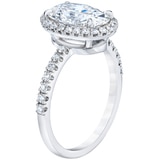 3.40ctw Oval Halo Dia Ring