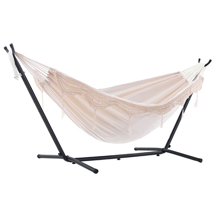 Vivere Double Cotton Hammock with Stand 280cm Vivere Double Cotton Hammock with Stand 280cm