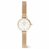 Daniel Wellington Petite Mini Evergold White Dial Gold Mesh Strap Women's Watch DW00100745 - 2