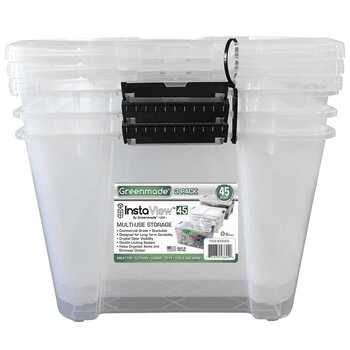 Greenmade InstaView 43L Multi-Use Storage Bin 3 Pack