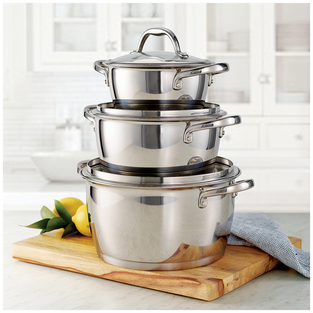 Tramontina Stackable Sauce Pots 6 Piece Set