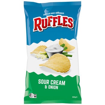 Ruffles Sour Cream & Onion 500g