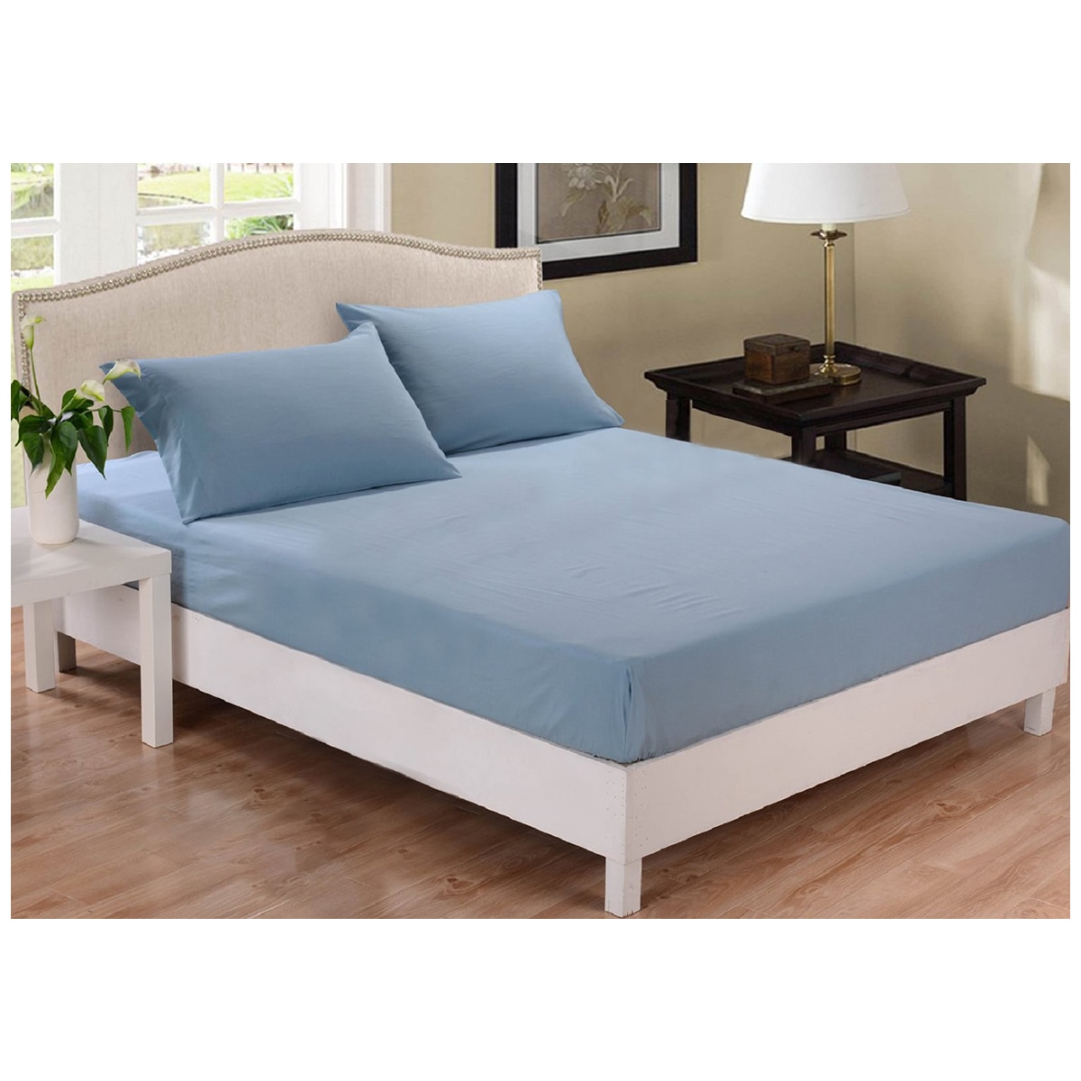 Bdirect Park Avenue 1000 Thread count Cotton Blend Combo Sets - King - Blue Fog