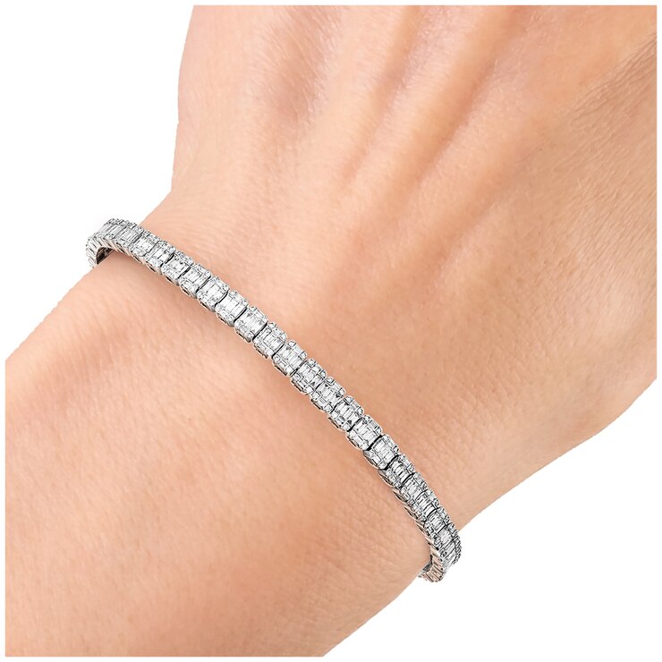 18KT White Gold 3.25ctw Diamond Bracelet Costco Australia