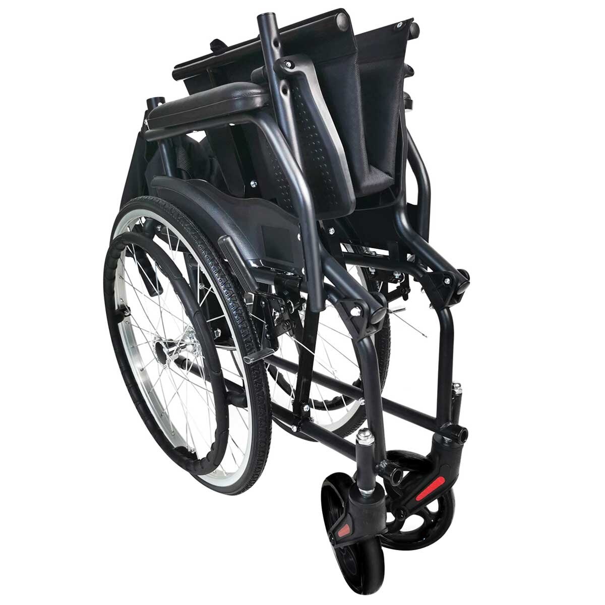 Altus Transport Wheelchair Lightweight Folding Self Propelled 20 Inch Wheel Black