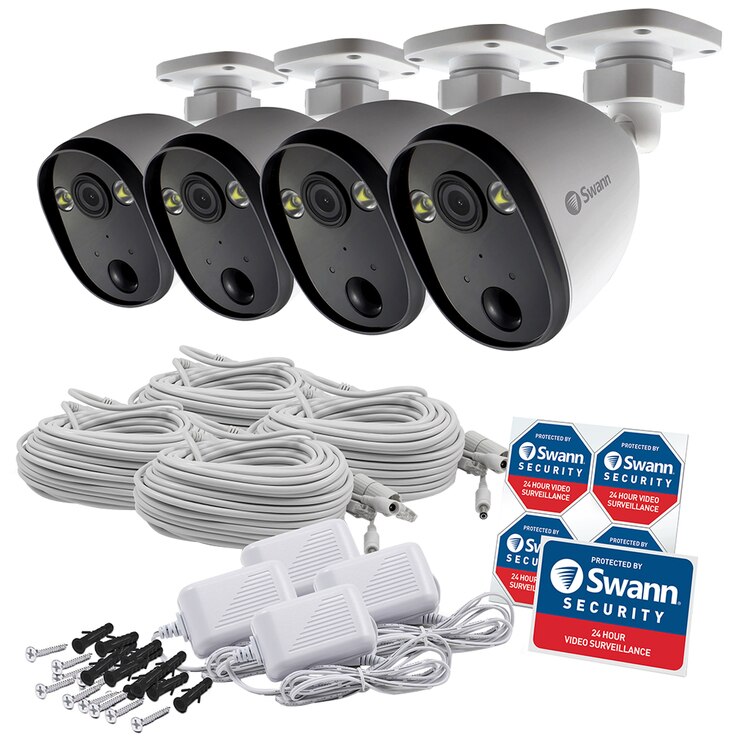 Swann Spotlight Outdoor Security Camera 4pk Costco Australia