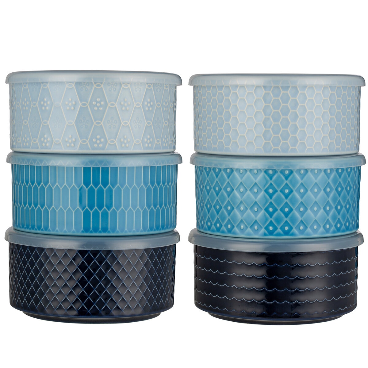 Signature Housewares Microwavable Bowls 6 Piece Set Blue Signature Housewares Microwavable Bowls 6 Piece Set Blue