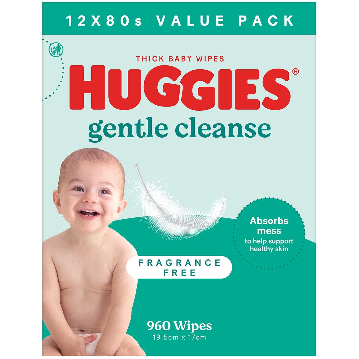 Huggies Fragrance Free Baby Wipes 24 x 80 Wipes 2 Pack