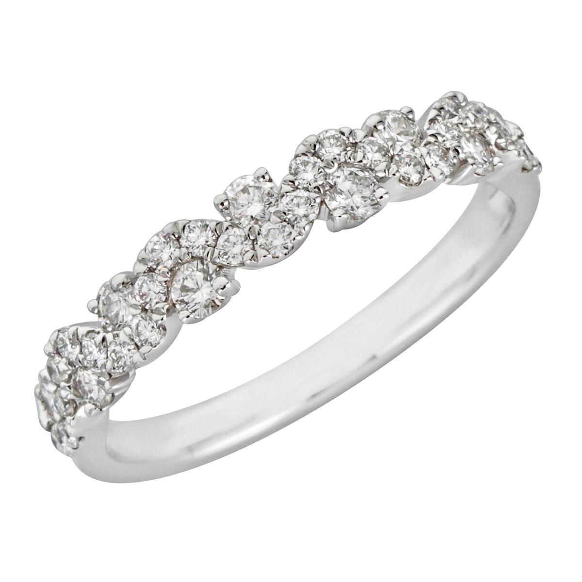 18KT White Gold 0.48CTW Diamond Round Brilliant Cut Ring