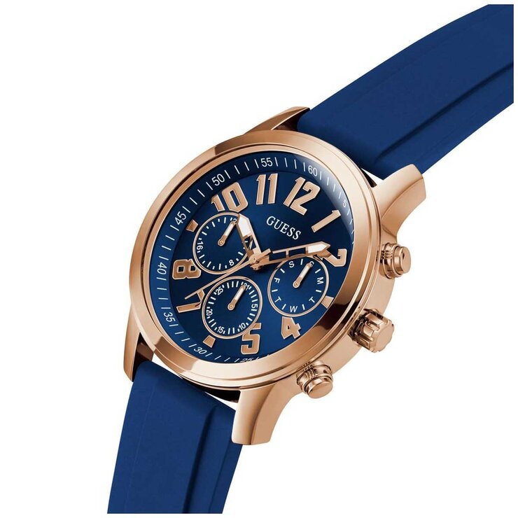 GUESS Parker Navy Blue SIlicone Men's Watch GW0708G3